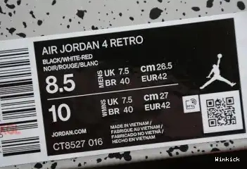 4 JORDAN THUNDER” AIR “RED CT8527-016 0624